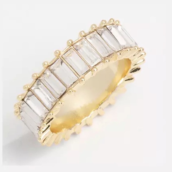 Jewelry - *PRICE DROP* DiamonD Pave Gold Eternity Stack Ring